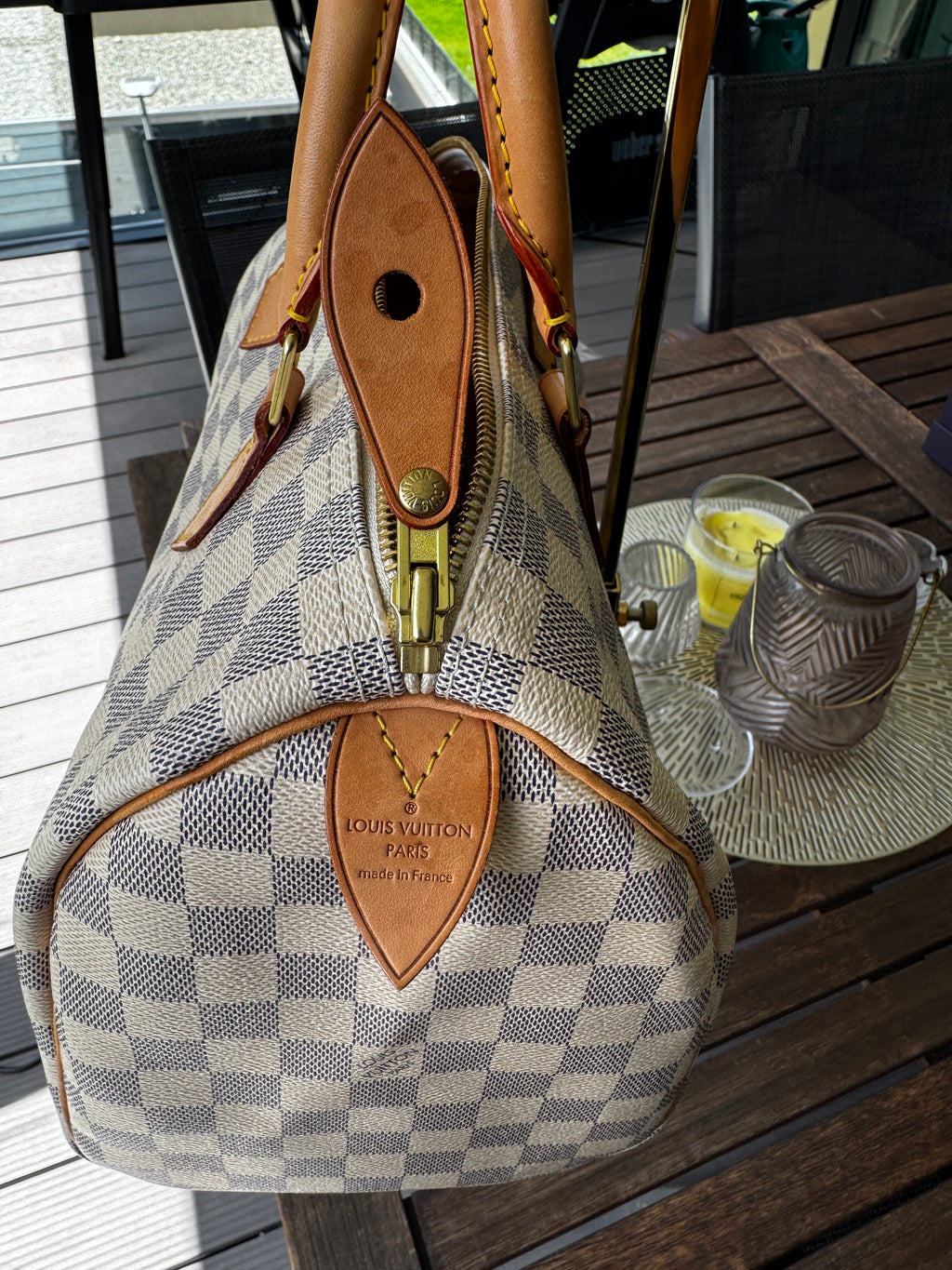 Louis Vuitton Speedy 30 in Tela Damier Azur
