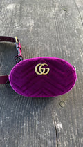 Gucci Marsupio GG Marmont in Velluto - Viola Magenta