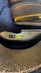 Miu Miu "Madras" in Pelle Bicolore - Panna e Oro Metallizzato