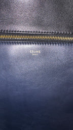 Céline Belt Bag in Pelle - Nero e Blu Notte