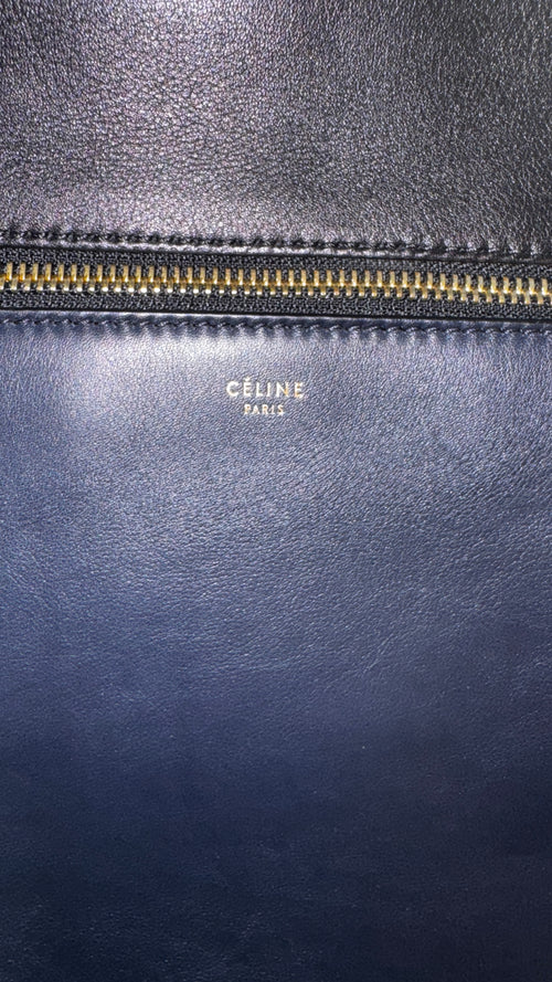 Céline Belt Bag in Pelle - Nero e Blu Notte
