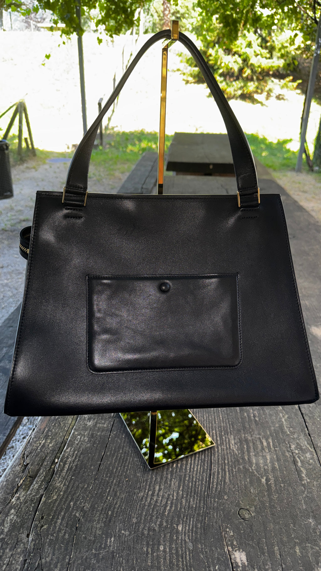 Céline Belt Bag in Pelle - Nero e Blu Notte