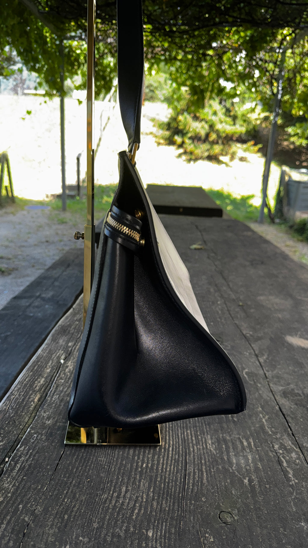Céline Belt Bag in Pelle - Nero e Blu Notte