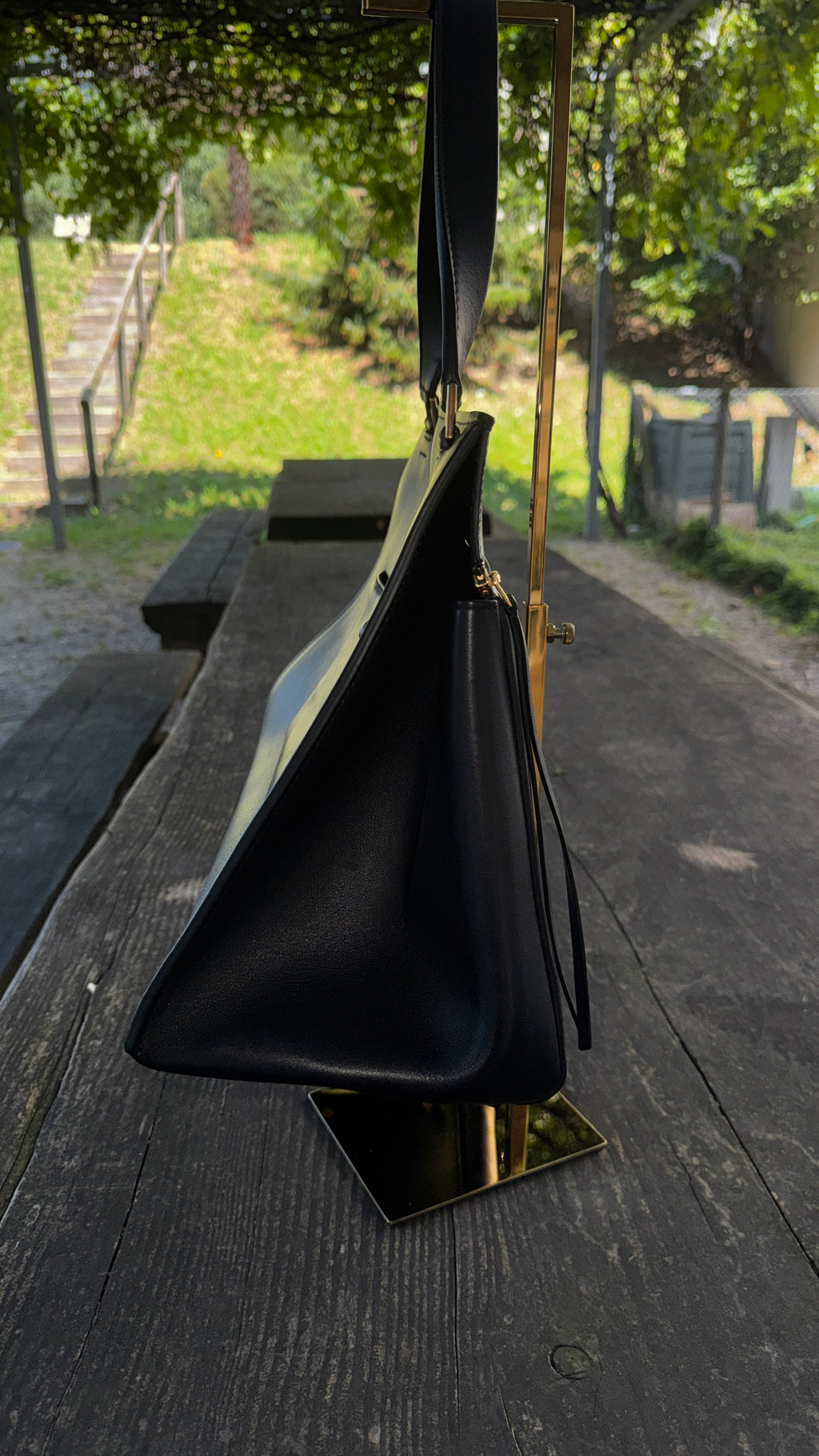 Céline Belt Bag in Pelle - Nero e Blu Notte