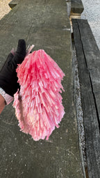 Prada Pochette Fringe Clutch in Raffia - Rosa Begonia