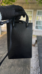 Balenciaga Phone Holder in Pelle - Nero