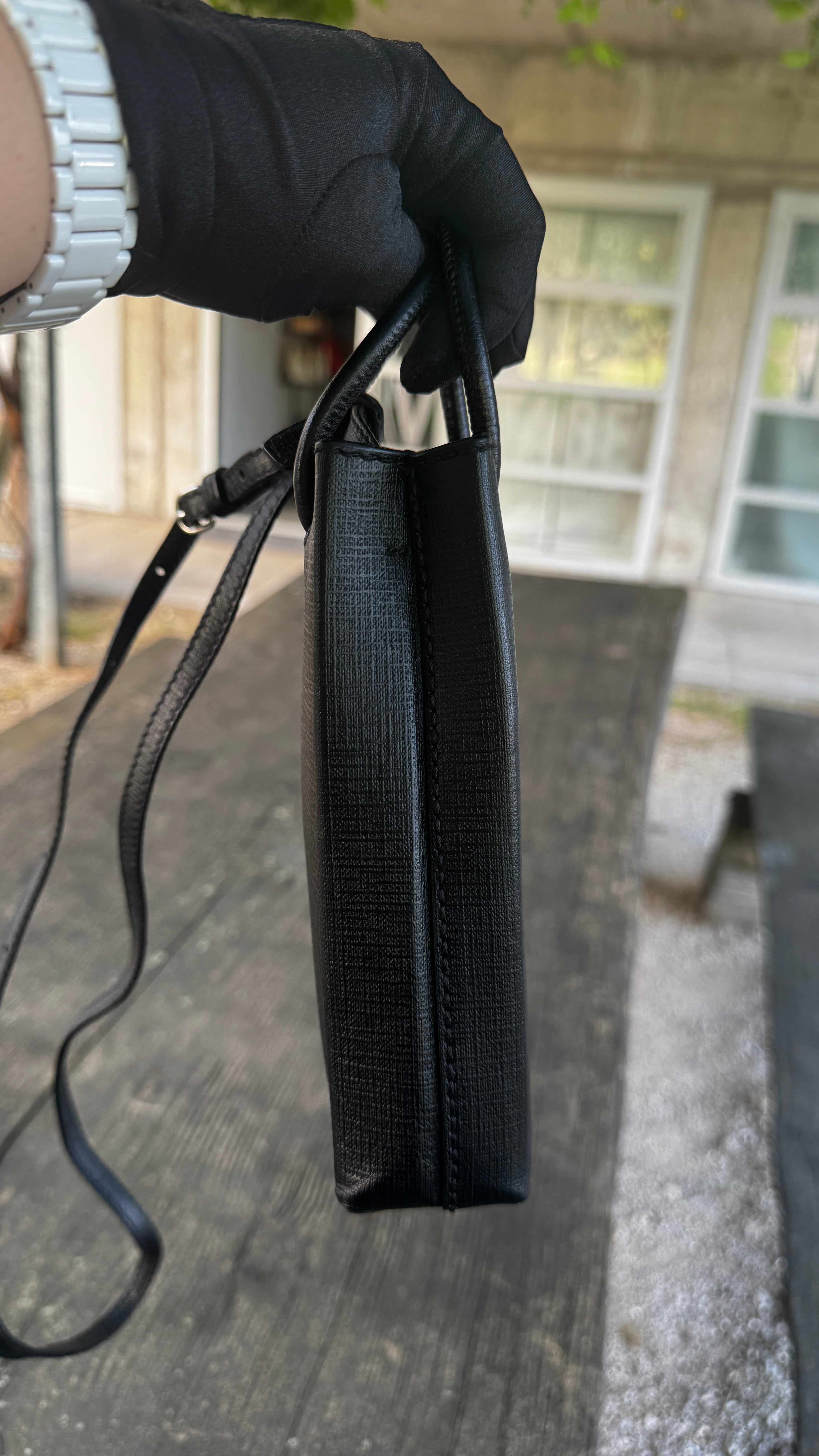 Balenciaga Phone Holder in Pelle - Nero