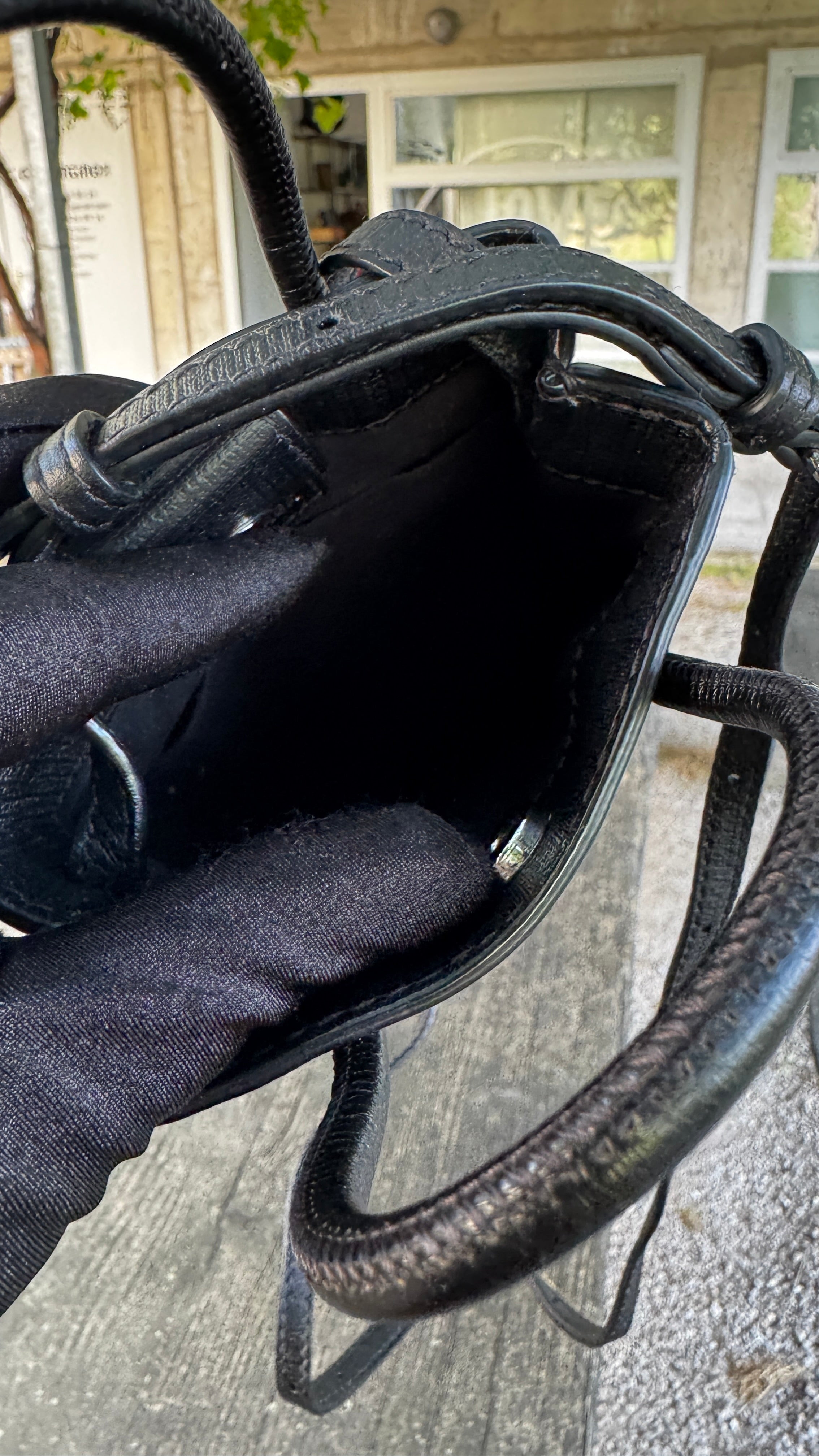 Balenciaga Phone Holder in Pelle - Nero