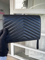 Saint Laurent Pochette Cassandre in Pelle Grain de Poudre - Nero