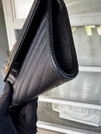Saint Laurent Pochette Cassandre in Pelle Grain de Poudre - Nero
