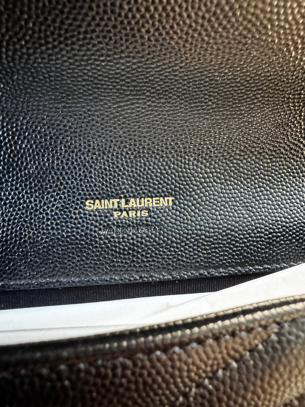 Saint Laurent Pochette Cassandre in Pelle Grain de Poudre - Nero