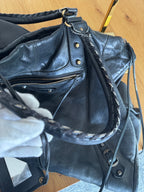 Balenciaga City Weekender in Pelle di Agnello Nera