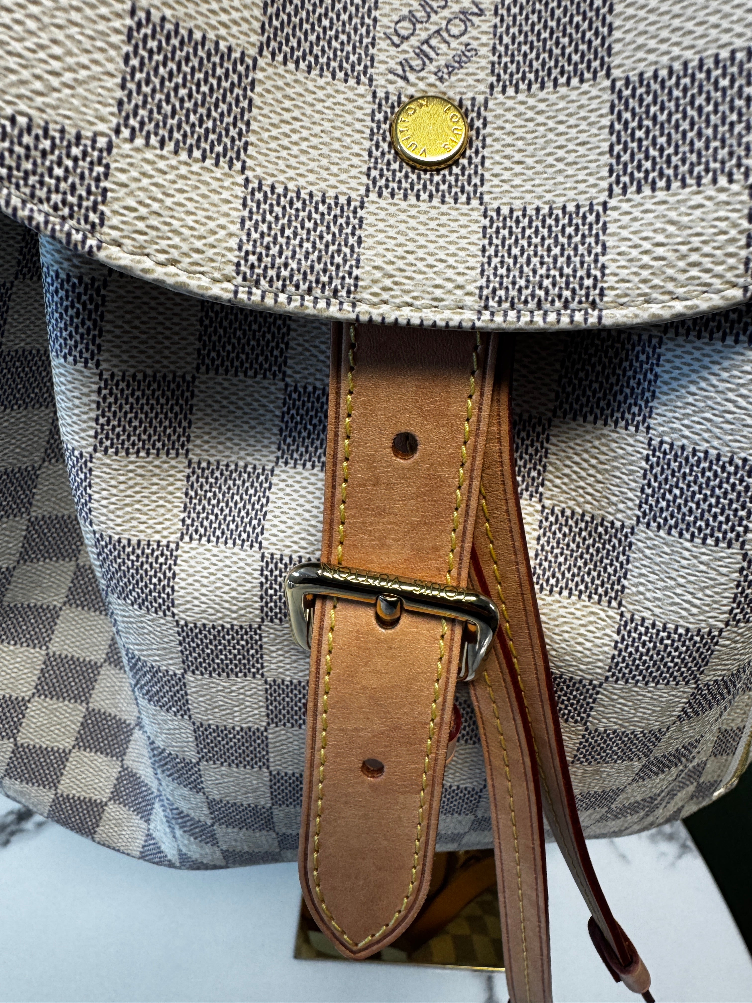 Louis Vuitton Zaino Sperone in Tela Damier Azur