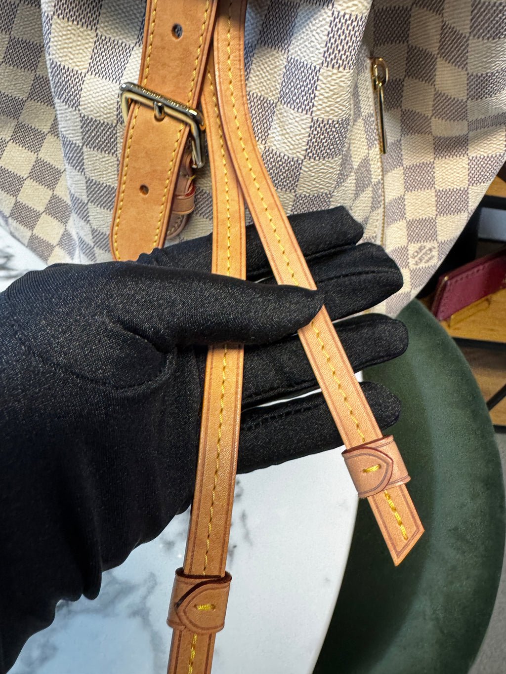 Louis Vuitton Zaino Sperone in Tela Damier Azur
