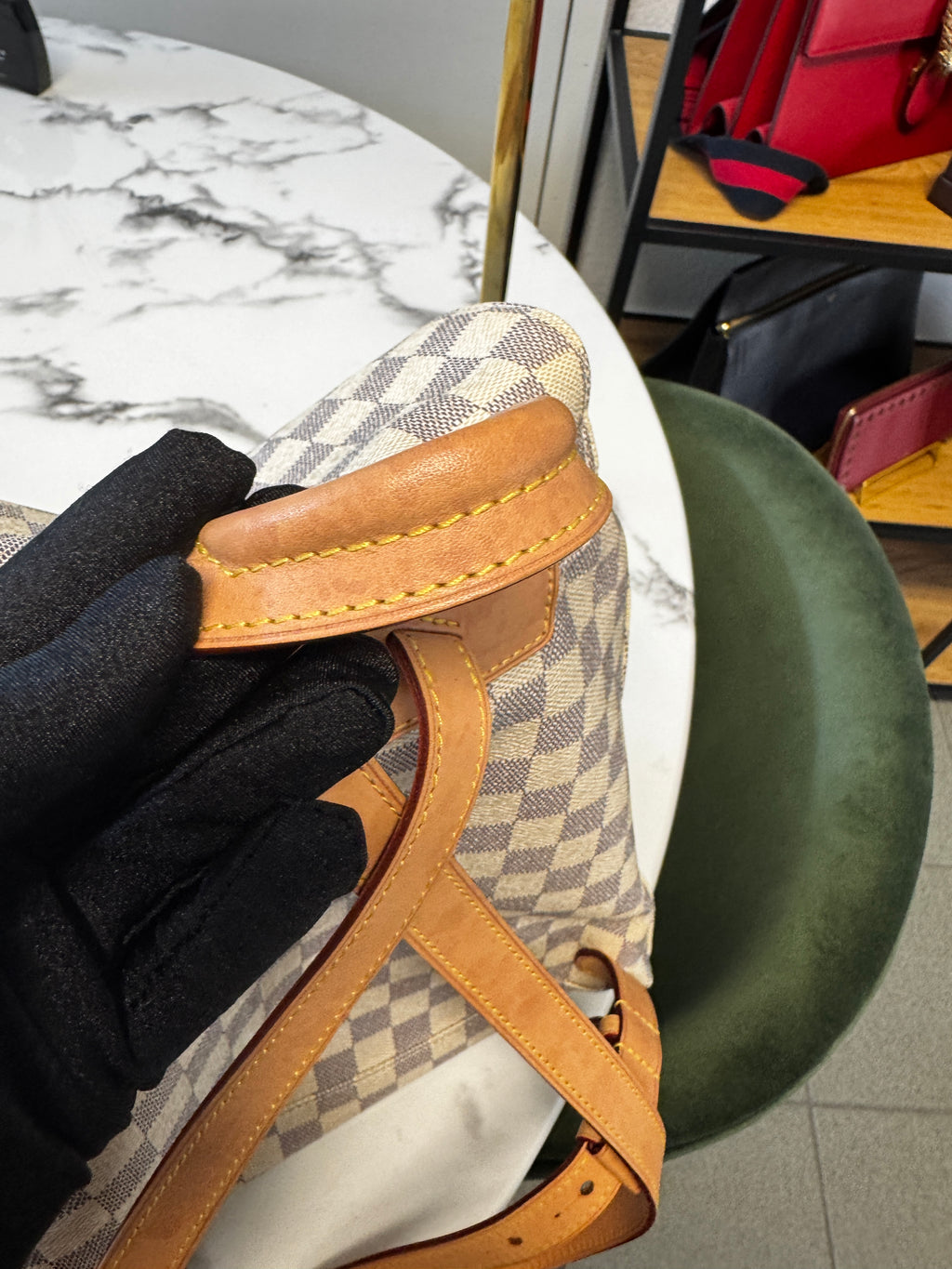 Louis Vuitton Zaino Sperone in Tela Damier Azur