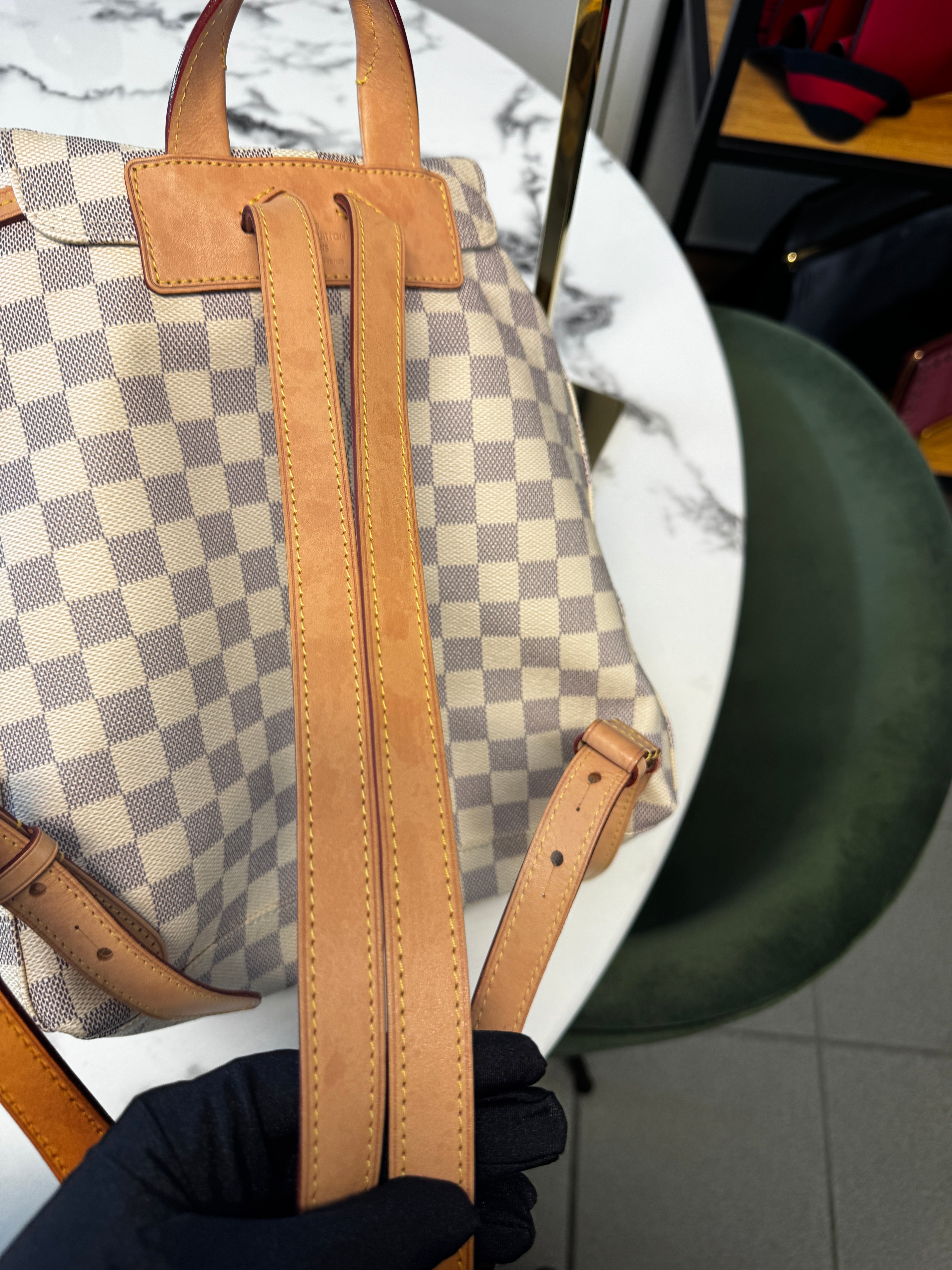 Louis Vuitton Zaino Sperone in Tela Damier Azur
