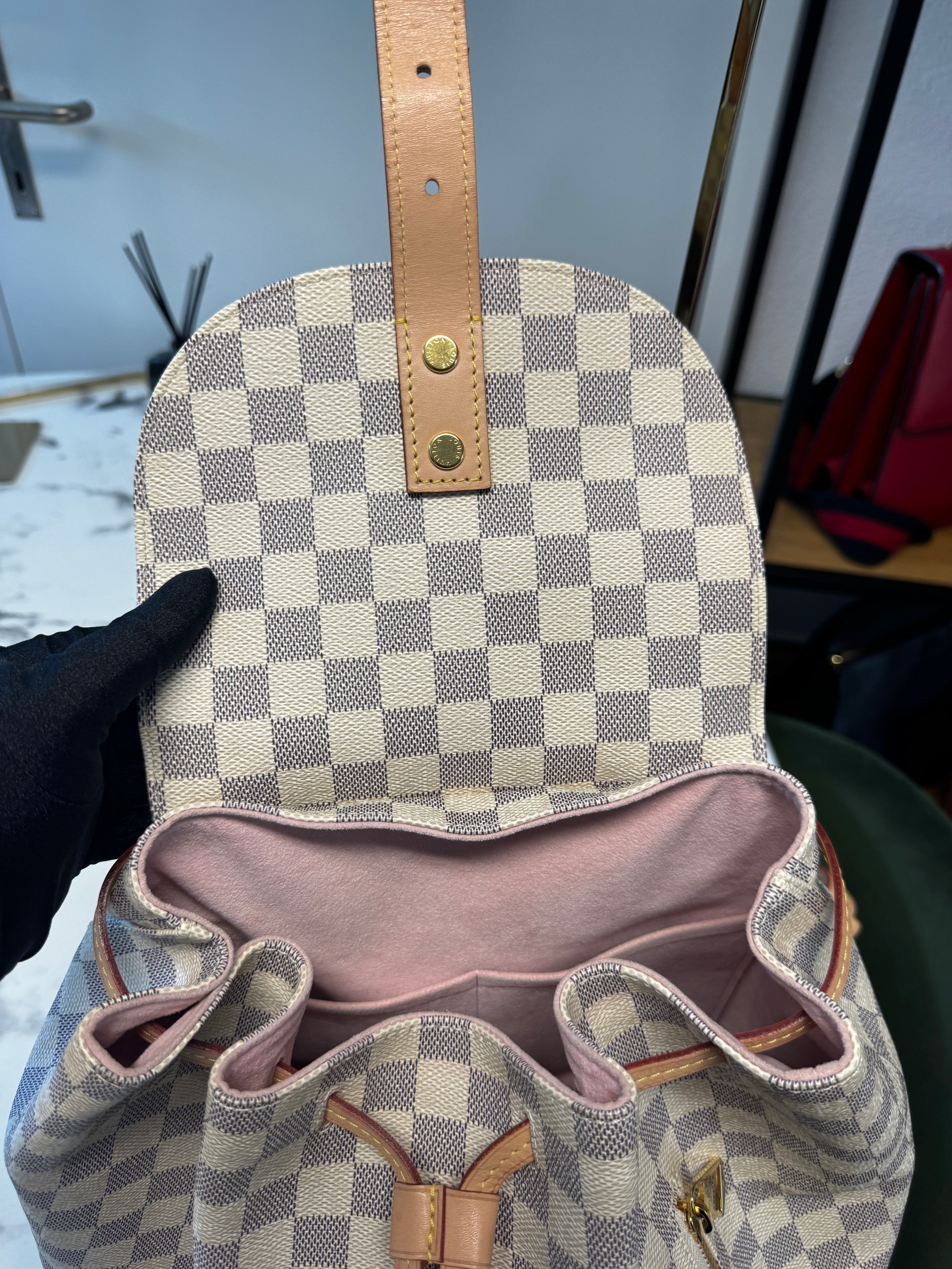 Louis Vuitton Zaino Sperone in Tela Damier Azur