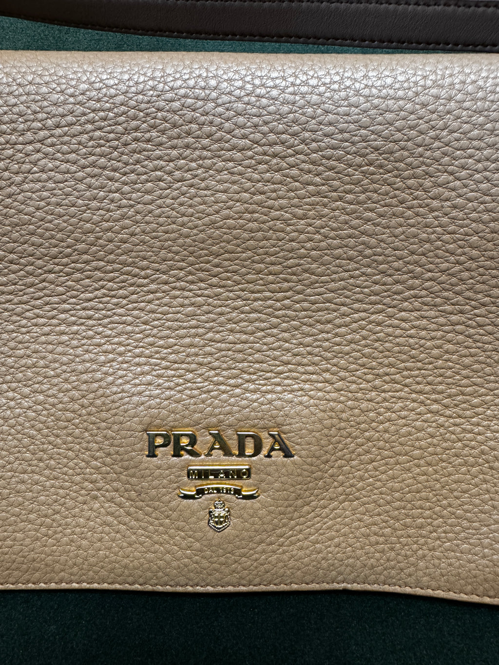 Prada Borsa a Tracolla Double Zip Flap color Cuoio