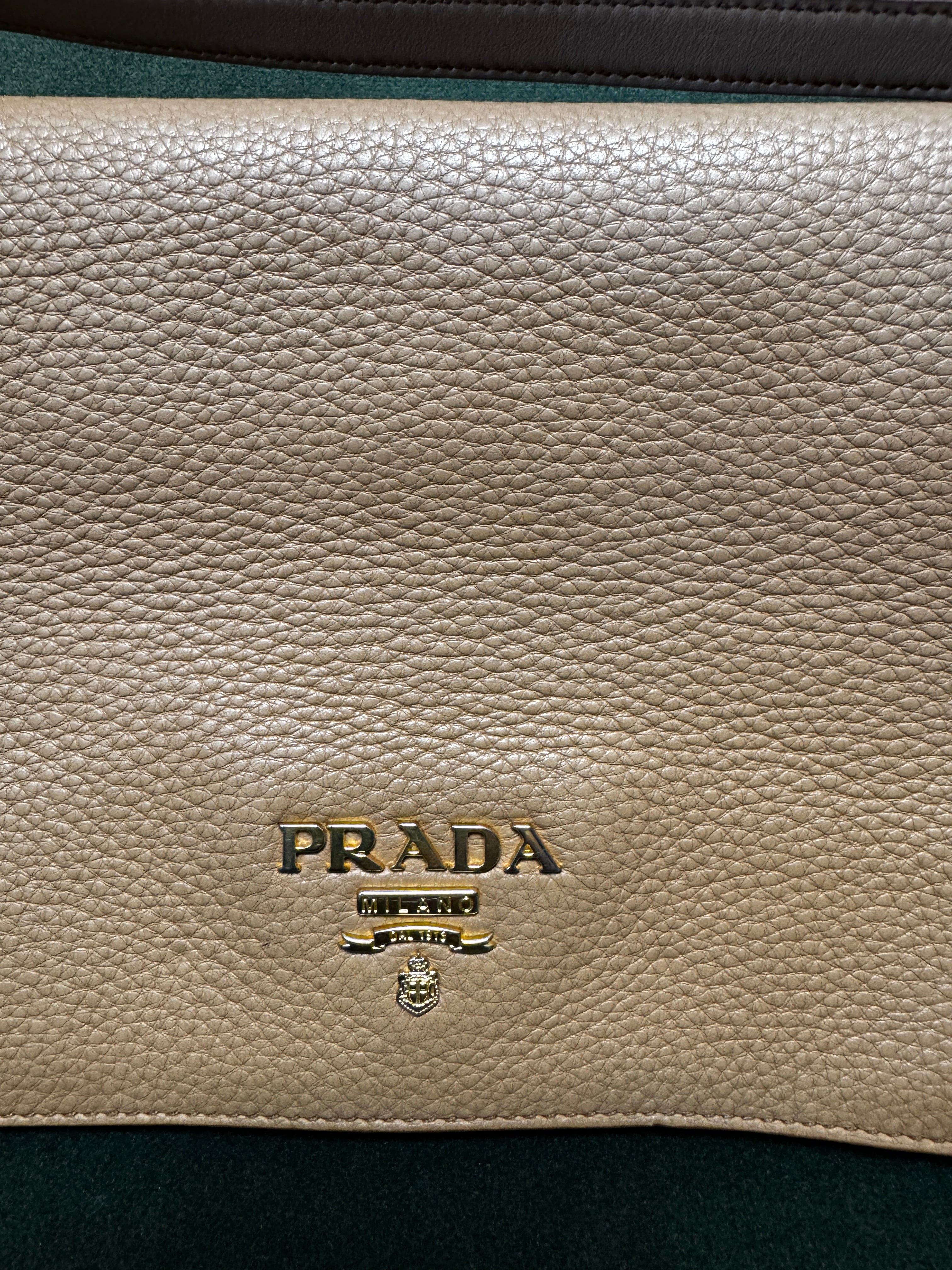 Prada Borsa a Tracolla Double Zip Flap color Cuoio