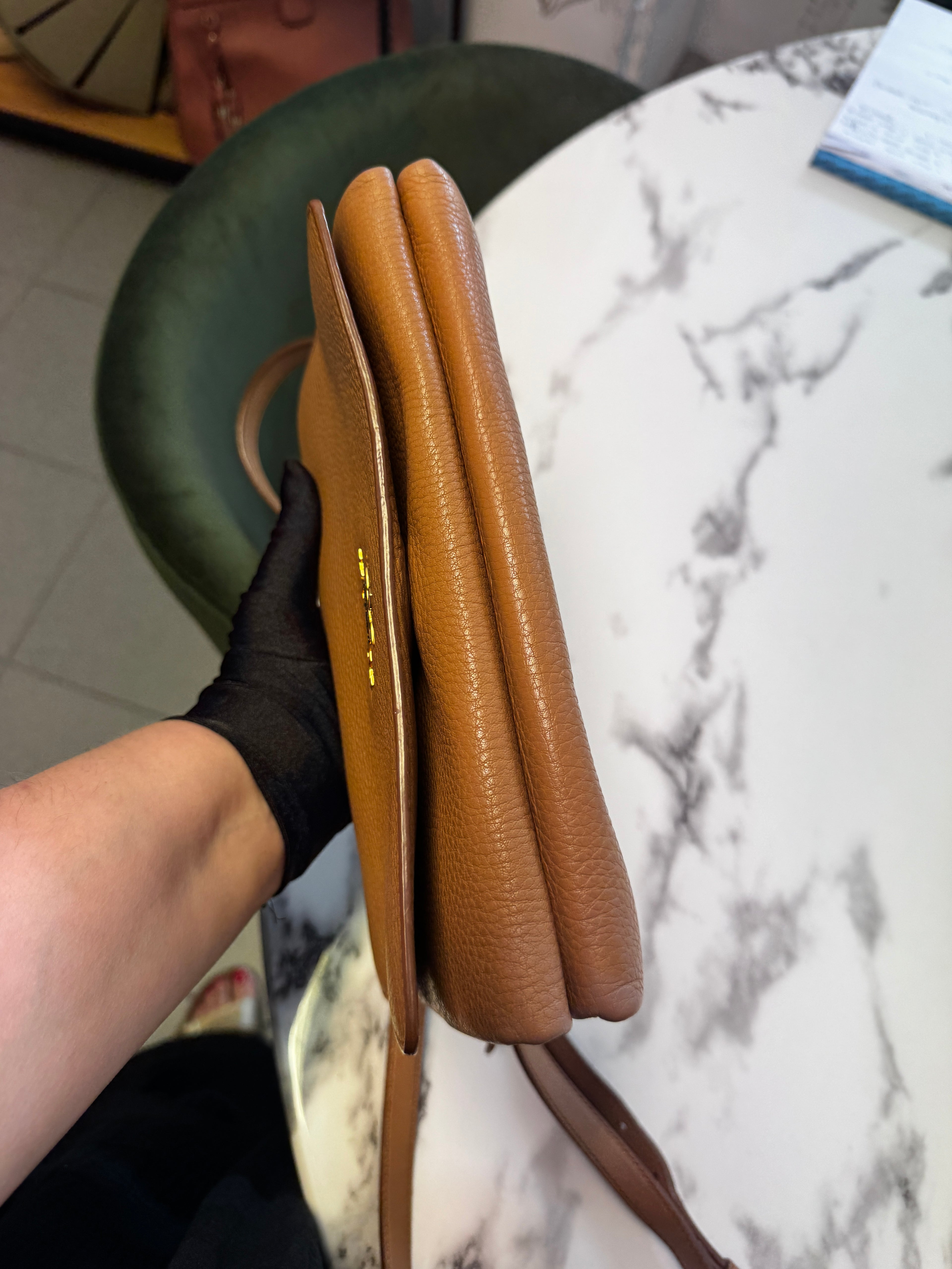 Prada Borsa a Tracolla Double Zip Flap color Cuoio