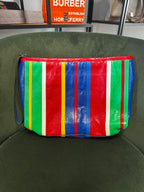 Balenciaga Pochette Barbes Zip Pouch East-West in Pelle Multicolor
