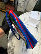 Balenciaga Pochette Barbes Zip Pouch East-West in Pelle Multicolor
