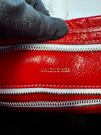Balenciaga Pochette Barbes Zip Pouch East-West in Pelle Multicolor