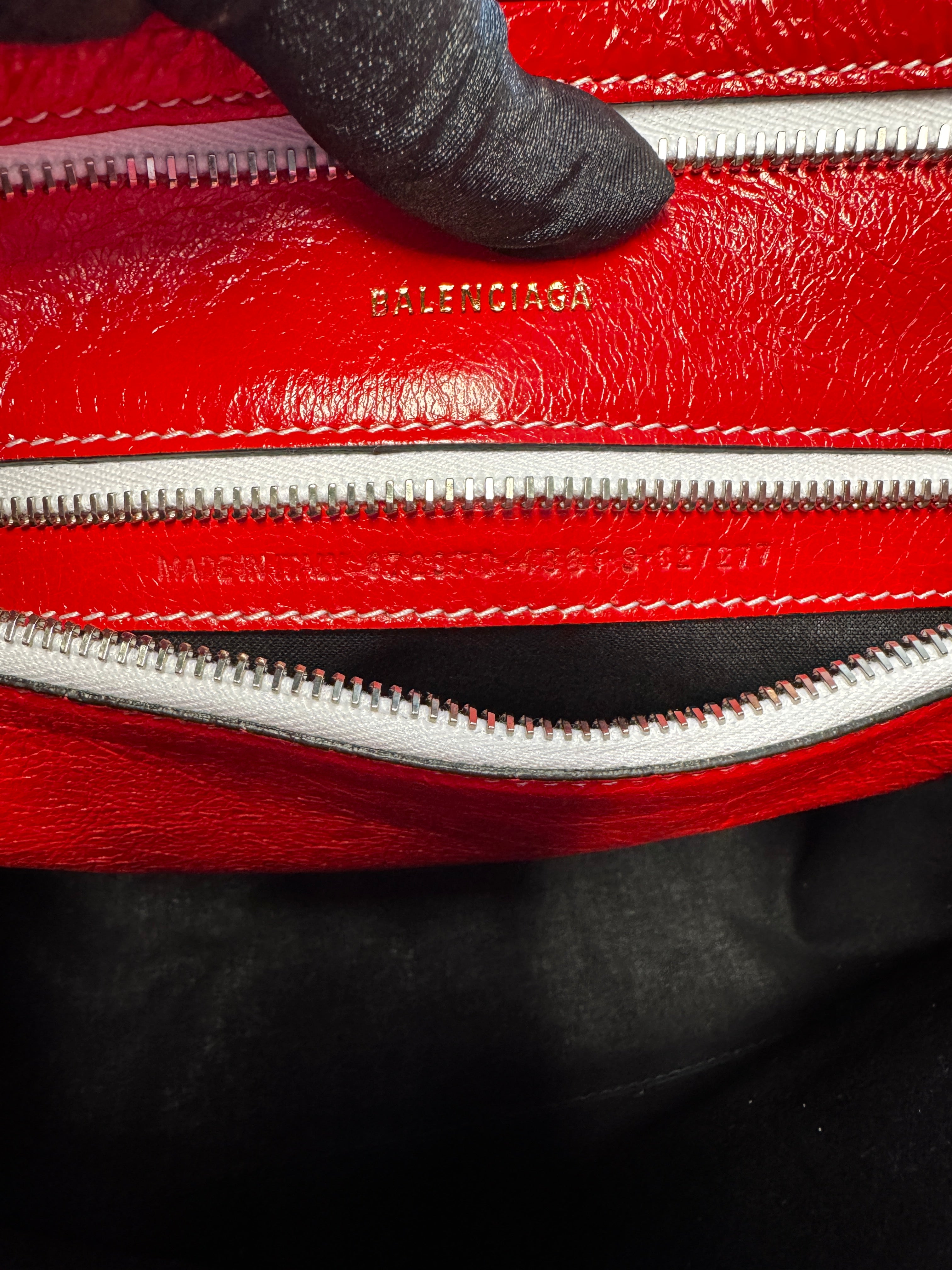 Balenciaga Pochette Barbes Zip Pouch East-West in Pelle Multicolor