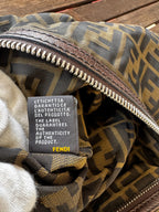 Fendi Borsa a Tracolla Messenger in Tessuto Zucca e Pelle