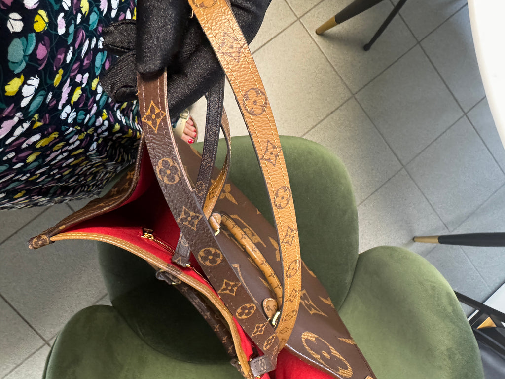 Louis Vuitton Tote Onthego GM in Tela Monogram e Monogram Reverse