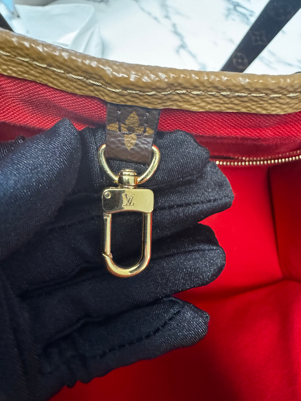Louis Vuitton Tote Onthego GM in Tela Monogram e Monogram Reverse