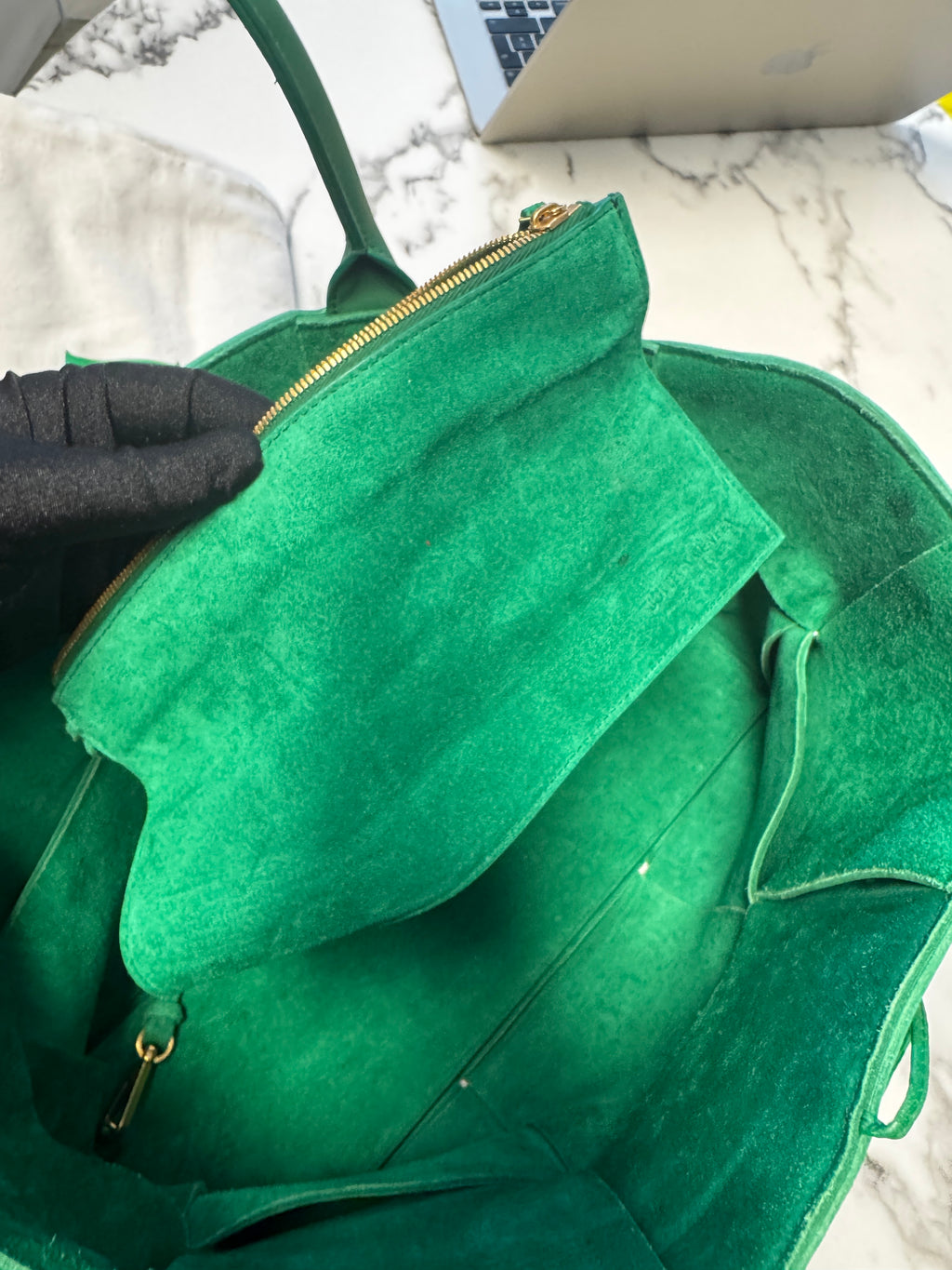 Bottega Veneta Arco Tote Medium in Pelle Intrecciato Orthobie - Verde Parakeet