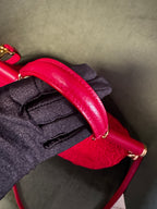 Dolce & Gabbana Miss Sicily Small in Pizzo e Pelle - Rosso Sicilia