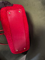 Dolce & Gabbana Miss Sicily Small in Pizzo e Pelle - Rosso Sicilia