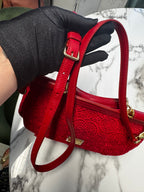 Dolce & Gabbana Miss Sicily Small in Pizzo e Pelle - Rosso Sicilia