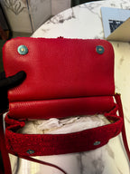 Dolce & Gabbana Miss Sicily Small in Pizzo e Pelle - Rosso Sicilia
