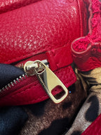 Dolce & Gabbana Miss Sicily Small in Pizzo e Pelle - Rosso Sicilia