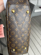Louis Vuitton Pallas MM in Tela Monogram e Pelle di Vitello Aurore