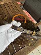Louis Vuitton Pallas MM in Tela Monogram e Pelle di Vitello Aurore