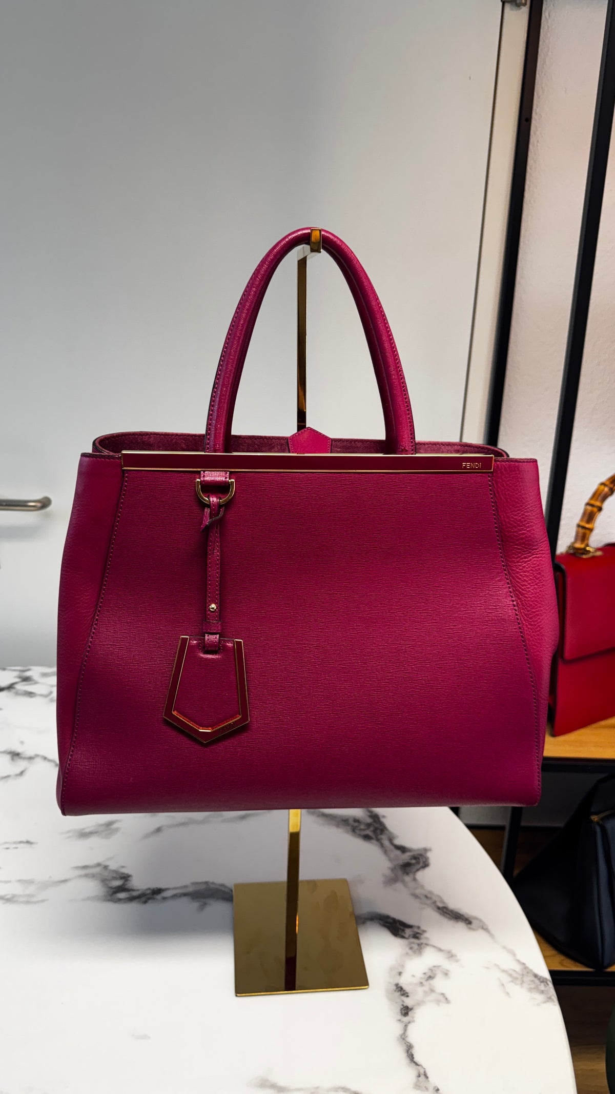 Fendi 2Jours Medium in Pelle Magenta