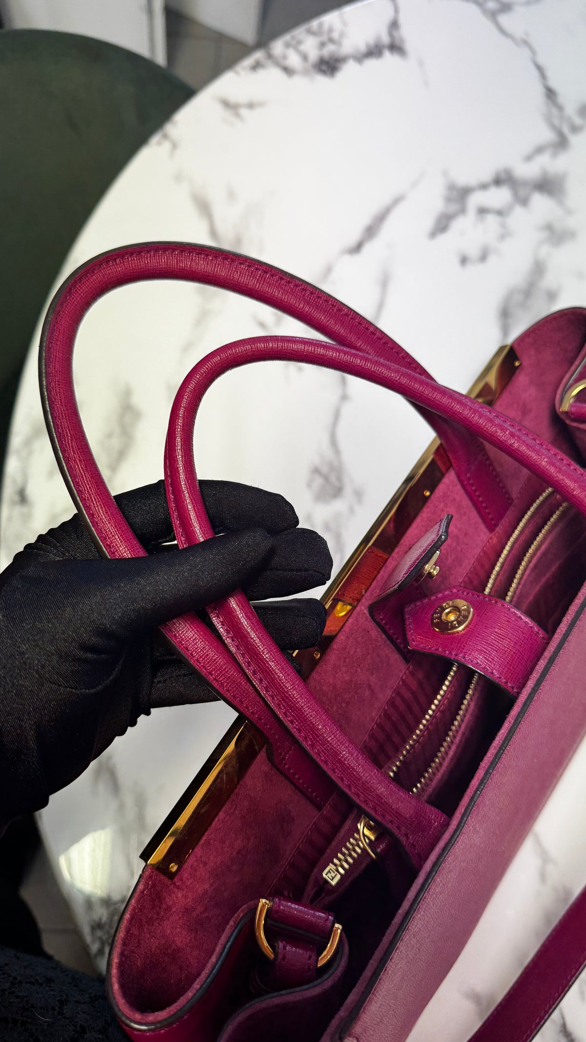 Fendi 2Jours Medium in Pelle Magenta