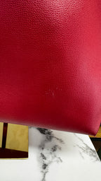 Fendi Shopper Vienna in Pelle con Logo F e Pochette - Rosso