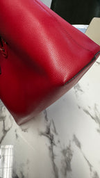 Fendi Shopper Vienna in Pelle con Logo F e Pochette - Rosso
