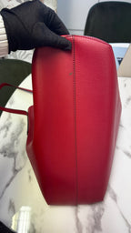 Fendi Shopper Vienna in Pelle con Logo F e Pochette - Rosso