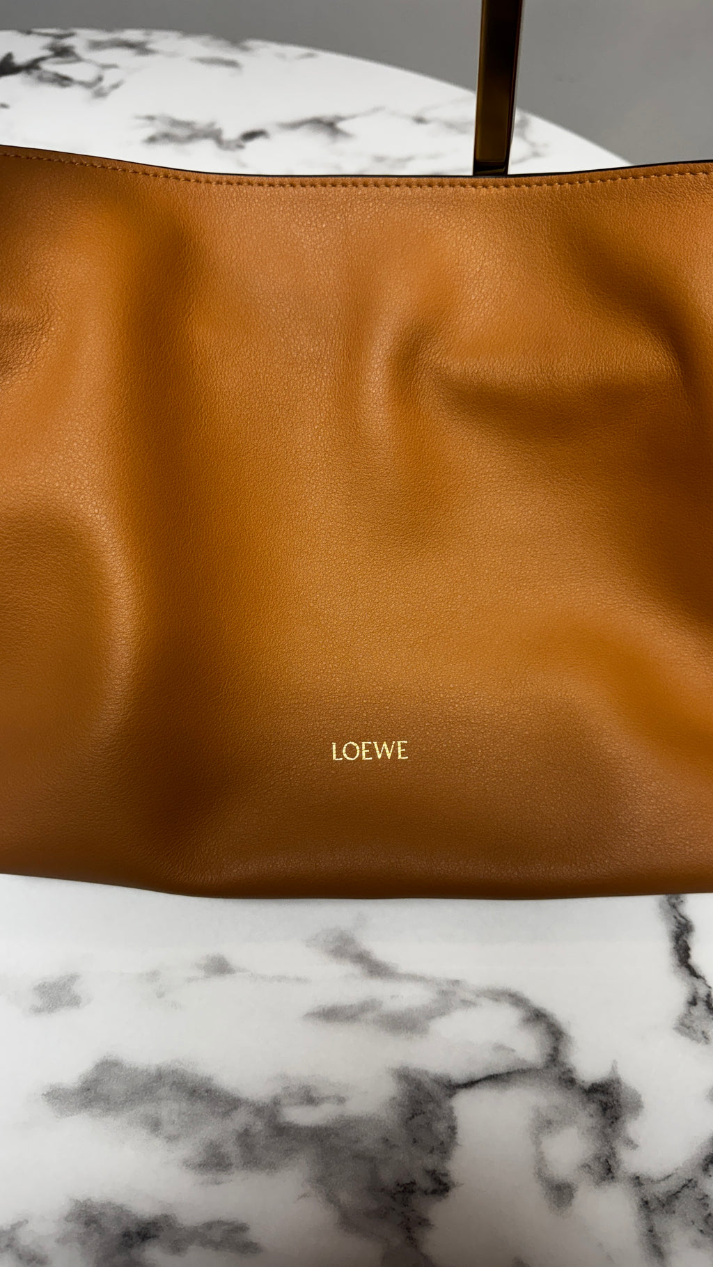 Loewe Flamenco Clutch 30 cm in Nappa di Vitello Warm Desert / Cuoio