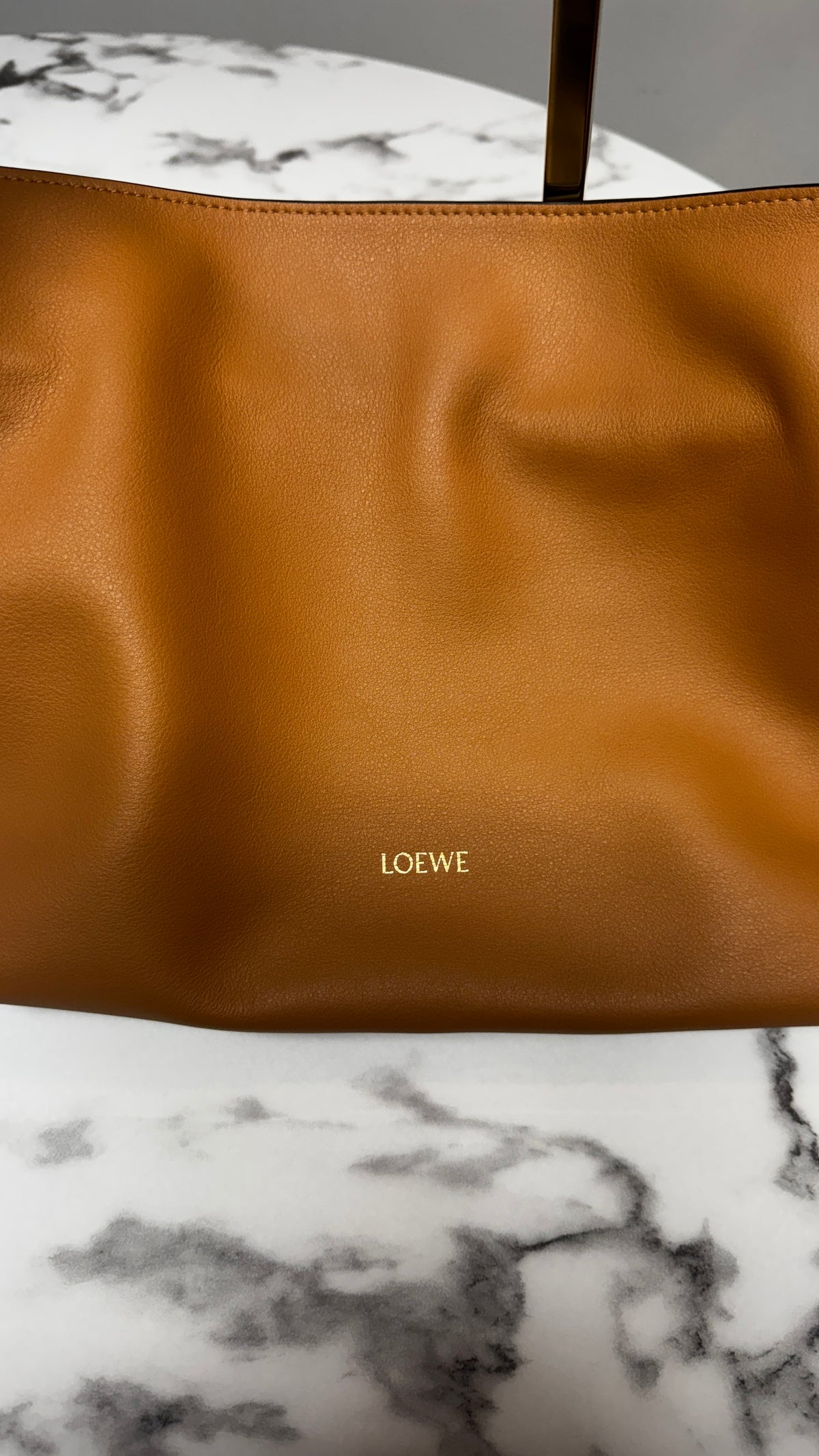 Loewe Flamenco Clutch 30 cm in Nappa di Vitello Warm Desert / Cuoio