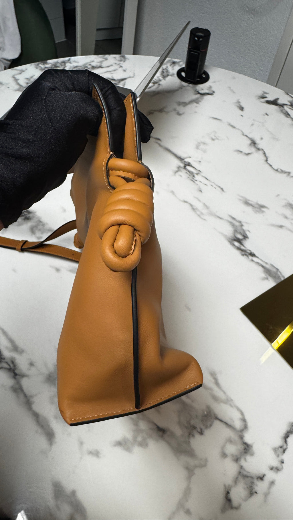 Loewe Flamenco Clutch 30 cm in Nappa di Vitello Warm Desert / Cuoio