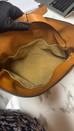 Loewe Flamenco Clutch 30 cm in Nappa di Vitello Warm Desert / Cuoio