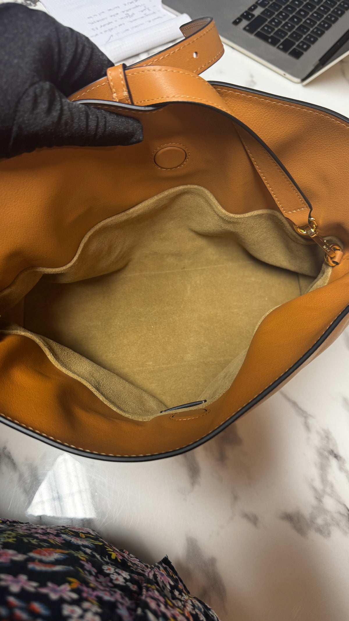 Loewe Flamenco Clutch 30 cm in Nappa di Vitello Warm Desert / Cuoio