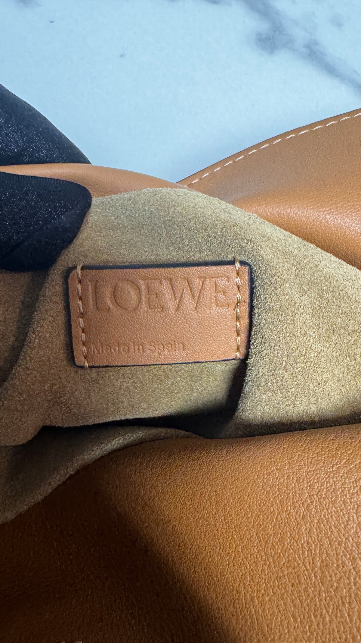 Loewe Flamenco Clutch 30 cm in Nappa di Vitello Warm Desert / Cuoio
